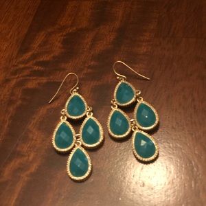 Gold and turquoise earrings